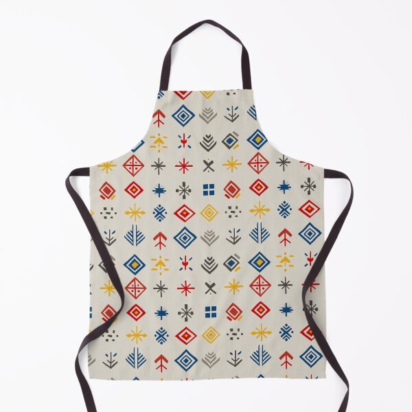 Item preview, Folk Grid of Symbols in Nordic Colors designed and sold by Moisky Patterns.