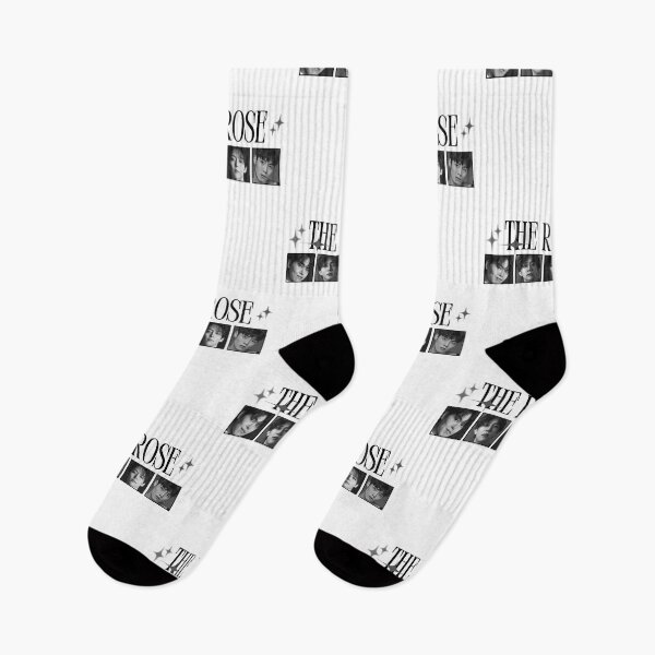Item preview, The Rose Kpop Group Band Member Monochrome Black and White Collage Art Design designed and sold by HELL0WBELLO.