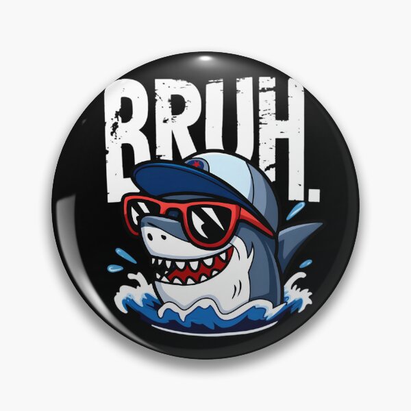 Item preview,  Bruh Shark Summer Vacation – Funny Meme Shark in Sunglasses designed and sold by ViktoonShirts.