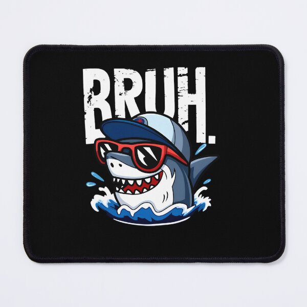 Item preview,  Bruh Shark Summer Vacation – Funny Meme Shark in Sunglasses designed and sold by ViktoonShirts.