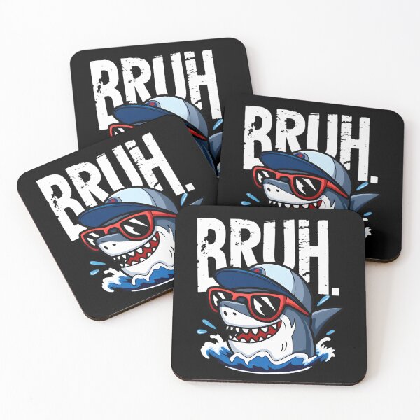 Item preview,  Bruh Shark Summer Vacation – Funny Meme Shark in Sunglasses designed and sold by ViktoonShirts.