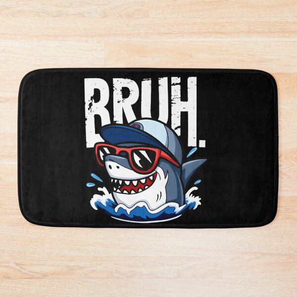 Item preview,  Bruh Shark Summer Vacation – Funny Meme Shark in Sunglasses designed and sold by ViktoonShirts.