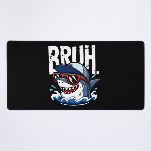 Item preview, Bruh Shark Summer Vacation – Funny Meme Shark in Sunglasses designed and sold by ViktoonShirts.