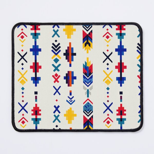 Item preview, Pixel Column Symbols in Bold Nordic Palette designed and sold by Moisky Patterns.