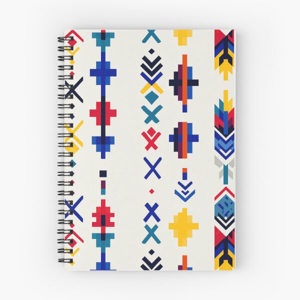 Item preview, Pixel Column Symbols in Bold Nordic Palette designed and sold by Moisky Patterns.