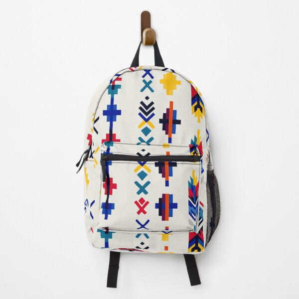 Item preview, Pixel Column Symbols in Bold Nordic Palette designed and sold by Moisky Patterns.