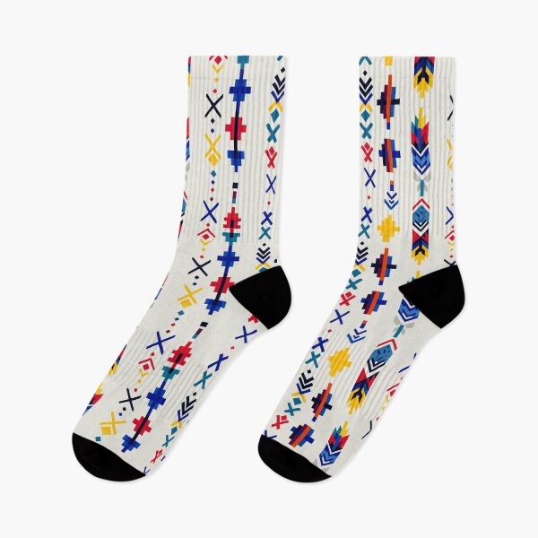 Item preview, Pixel Column Symbols in Bold Nordic Palette designed and sold by Moisky Patterns.