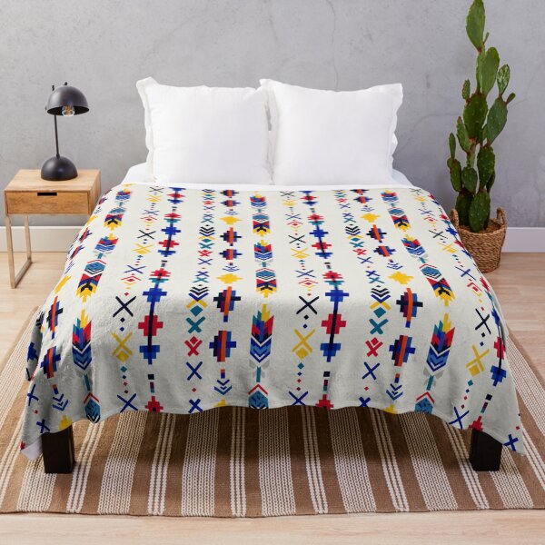 Item preview, Pixel Column Symbols in Bold Nordic Palette designed and sold by Moisky Patterns.