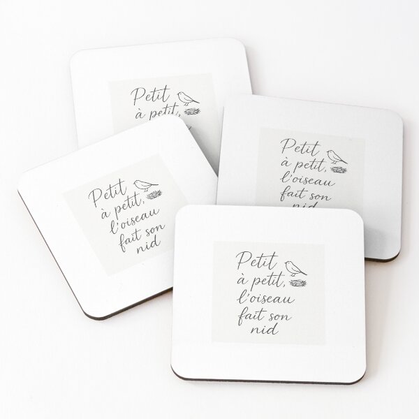 Item preview, Little by little, the bird builds its nest – Inspirational French quote designed and sold by Création d'Ilyanna.
