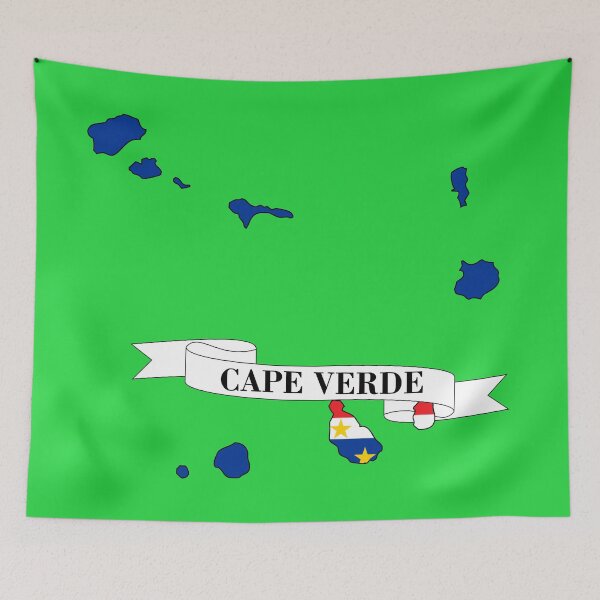 Artikelvorschau, Flaggenkarte von Kap Verde entworfen und verkauft von visual adventures.