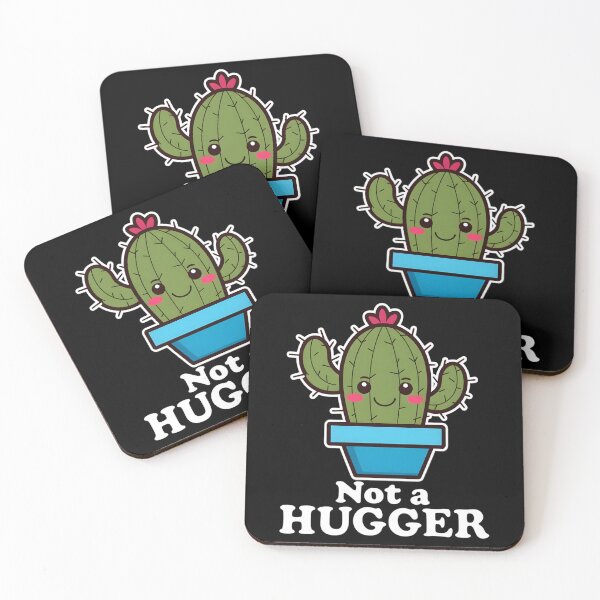 Item preview, Not a Hugger Cute Kawaii Cactus – Funny Plant in Pot  designed and sold by ViktoonShirts.