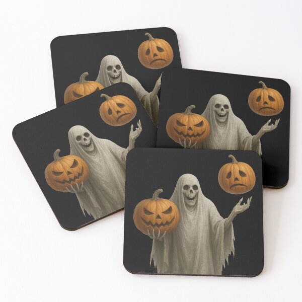Item preview, Sinister Ghost with Haunted Pumpkins — Halloween Horror designed and sold by DibujandoPorfa.