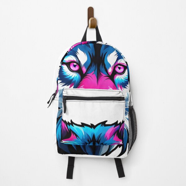 Item preview, Wolf Head in Pink and Blue designed and sold by p3Rspectives.