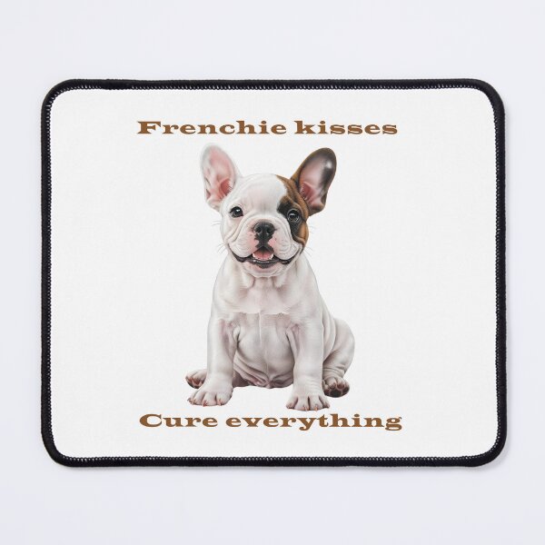 Item preview, White French Bulldog Puppy – Frenchie Kisses Cure Everything designed and sold by Pawtraitvibes.