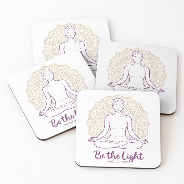 Item preview, Be the Light. Find your calm. Meditating. Version 2 designed and sold by ArthousePromos.