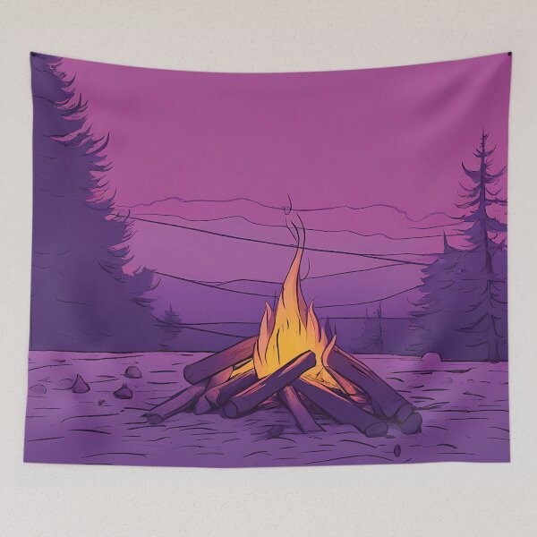 Item preview, Purple Sky over Campfire designed and sold by CalmnessbyChoice.