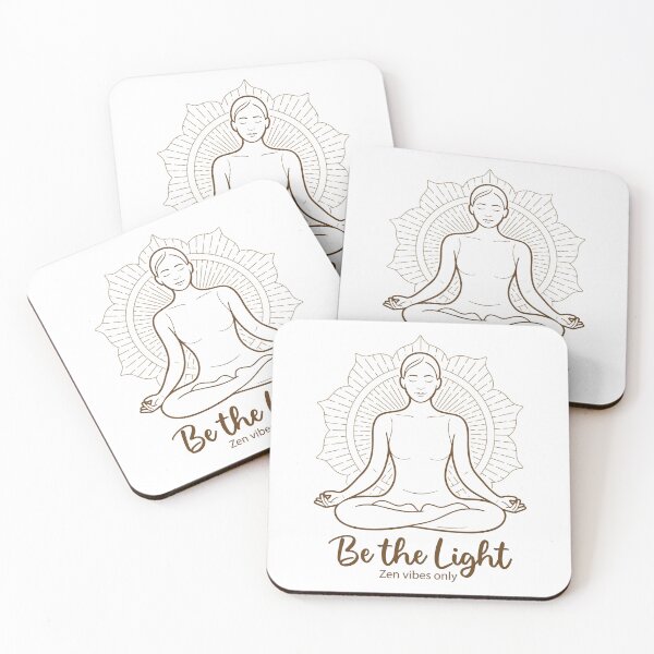 Item preview, Be the Light. Zen vibes only. Meditating. Version 1 designed and sold by ArthousePromos.