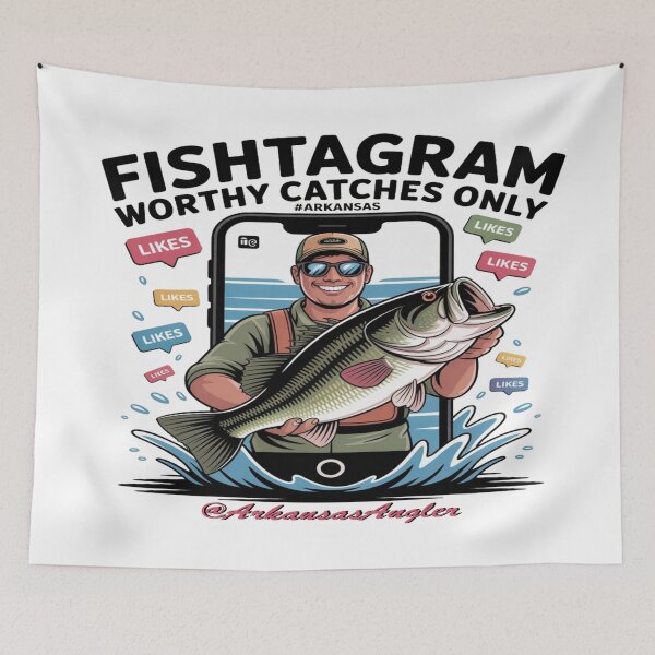 Item preview, Fishtagram Worthy – Funny Arkansas Fishing  designed and sold by Globalcitytees.