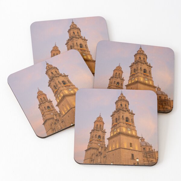 Item preview, Golden Hour Cathedral – Sunset over Morelia's Historic Landmark. designed and sold by NosionDesigns.