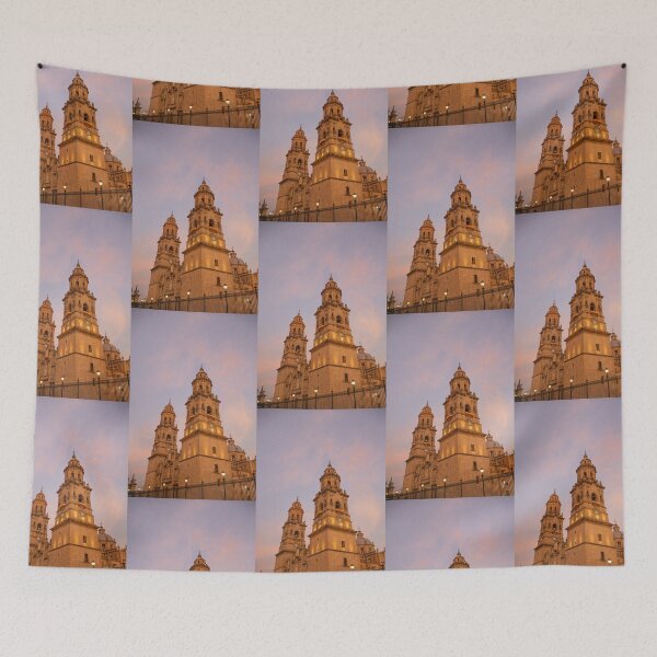 Item preview, Golden Hour Cathedral – Sunset over Morelia's Historic Landmark. designed and sold by NosionDesigns.