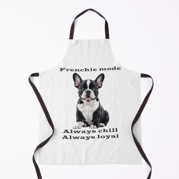 Aperçu de l'œuvre Chiot bouledogue français noir et blanc – Toujours détendu, toujours fidèle créée et vendue par Pawtraitvibes.