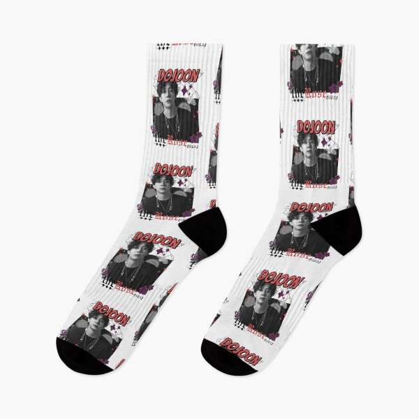Item preview, Dojoon The Rose Kpop Group Band Monochrome Red and Black Collage Art Design designed and sold by HELL0WBELLO.