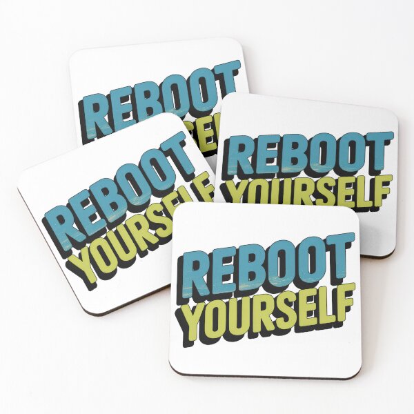 Item preview, Reboot Yourself – Motivational Tech-Inspired Typography designed and sold by EpicMediaShop.