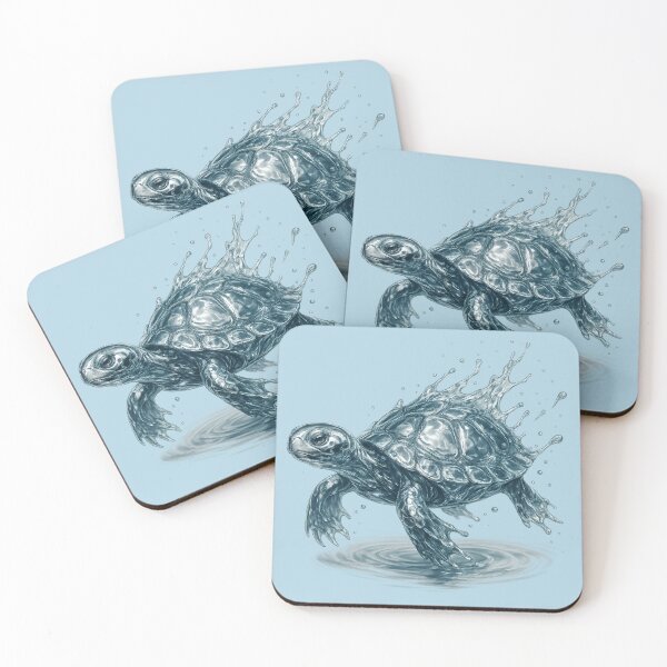 Item preview, Liquid Turtle Shell – Metal + Water Series (8/29) designed and sold by RinWinArts.