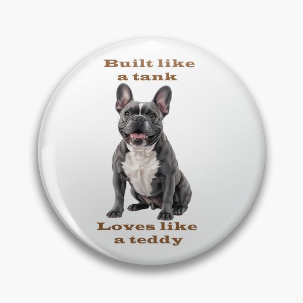 Item preview, Gray French Bulldog – Built Like a Tank, Loves Like a Teddy designed and sold by Pawtraitvibes.