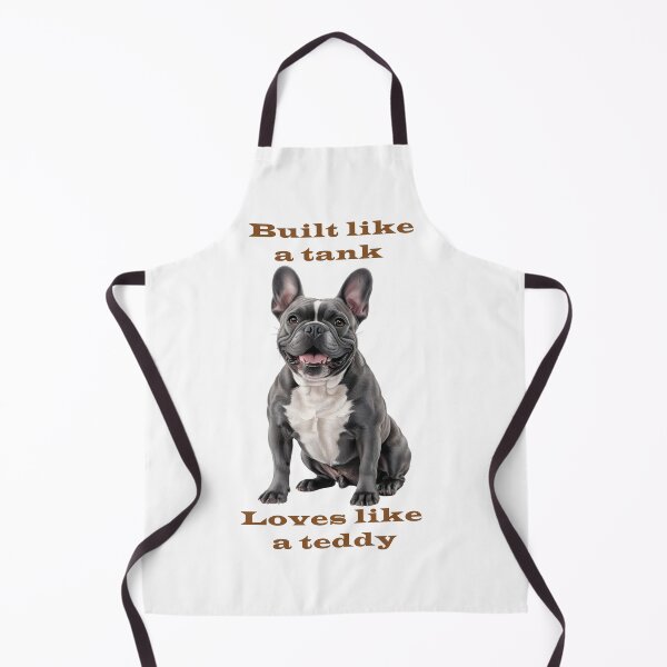 Aperçu de l'œuvre Bouledogue français gris – Construit comme un tank, il aime comme un ours en peluche créée et vendue par Pawtraitvibes.