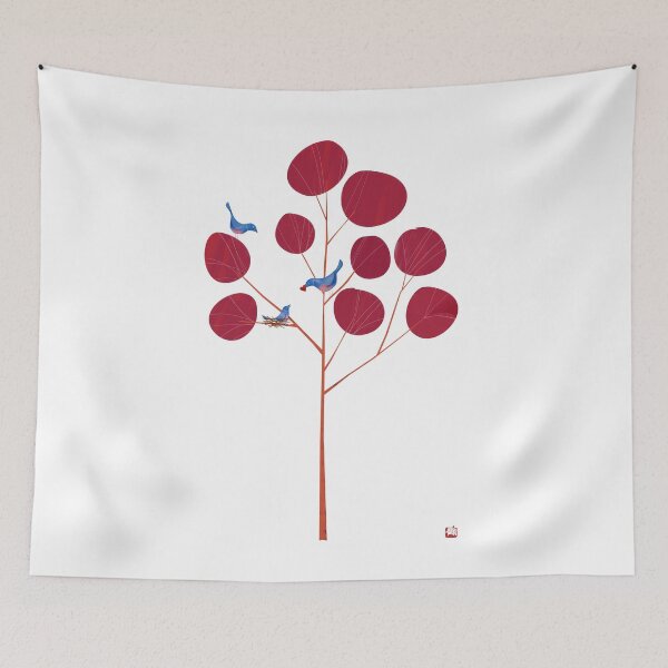 Item preview, Love birds in a magnolia tree designed and sold by Gregorilla.