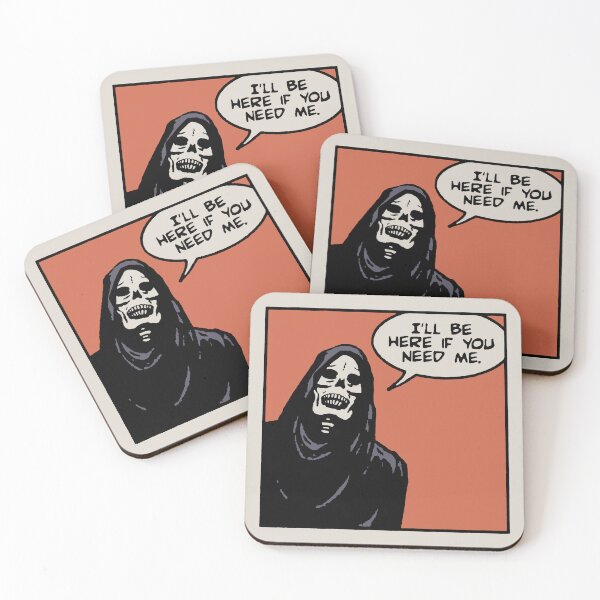 Item preview, Grim Reaper Memento Mori I'll be Here If You Need Me Skull Graphic  designed and sold by wmxdesign.