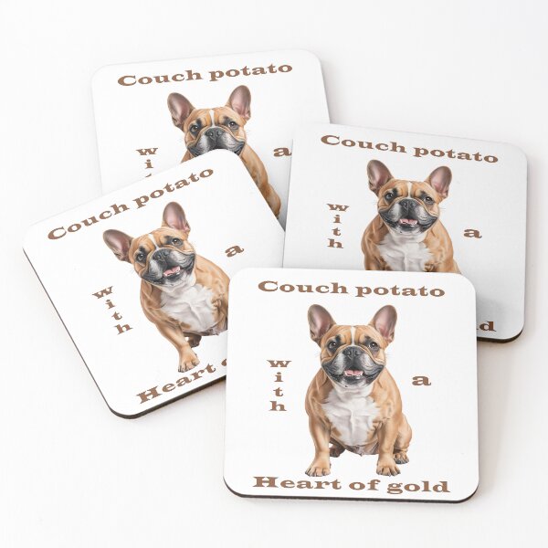 Item preview, Fawn French Bulldog – Couch Potato with a Heart of Gold designed and sold by Pawtraitvibes.