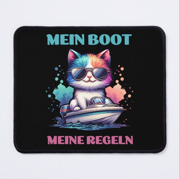 Item preview, My boat my rules cute cat design designed and sold by ReneMM.