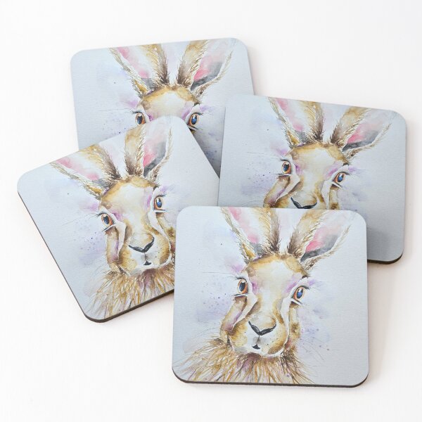 Item preview, Loose messy style watercolour painting of a Hare by Elle Smith Art designed and sold by Elle-Smith-Art.