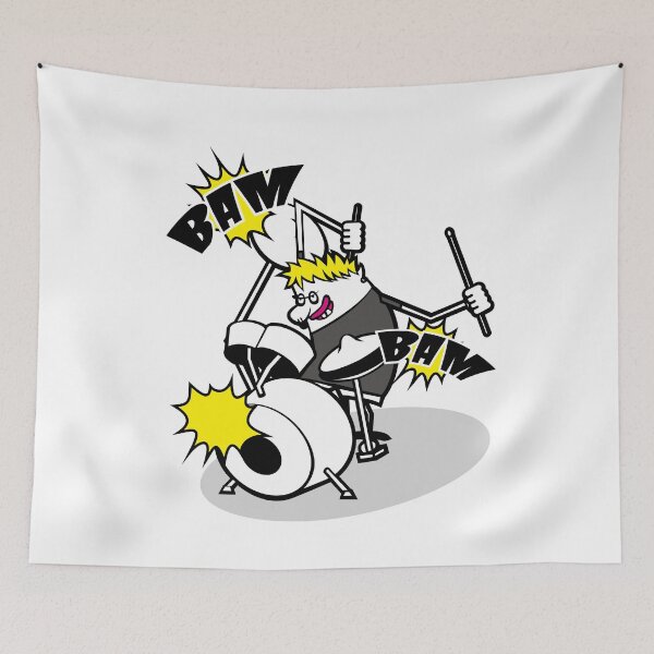 Item preview, Cartoon Drummer – Digital Art for Stickers & Tees designed and sold by R-T-Gracie.