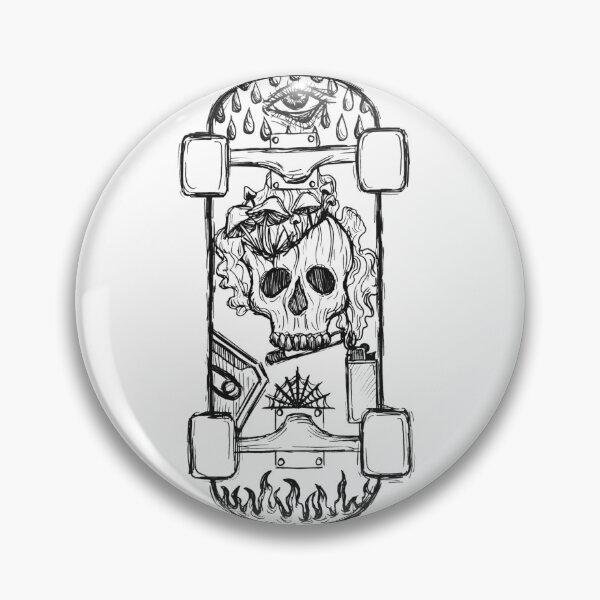 Aperçu de l'œuvre Skateboard Grunge Doodle créée et vendue par StudioRosebud.
