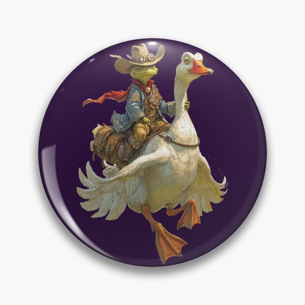 Item preview, Frog cowboy riding a white goose. designed and sold by FaganStudio6696.