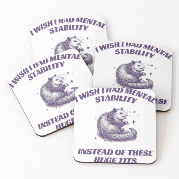 Item preview, I Wish I Had Mental Stability Rat Quote designed and sold by Roymeehan99.