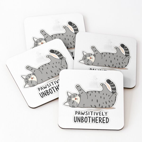 Item preview, Pawsitively Unbothered Cat Minimalist Meme Art designed and sold by allogy.