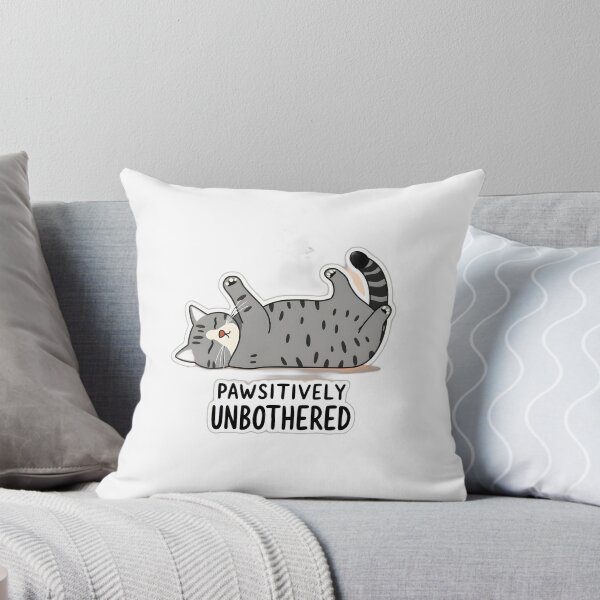 Item preview, Pawsitively Unbothered Cat Minimalist Meme Art designed and sold by allogy.