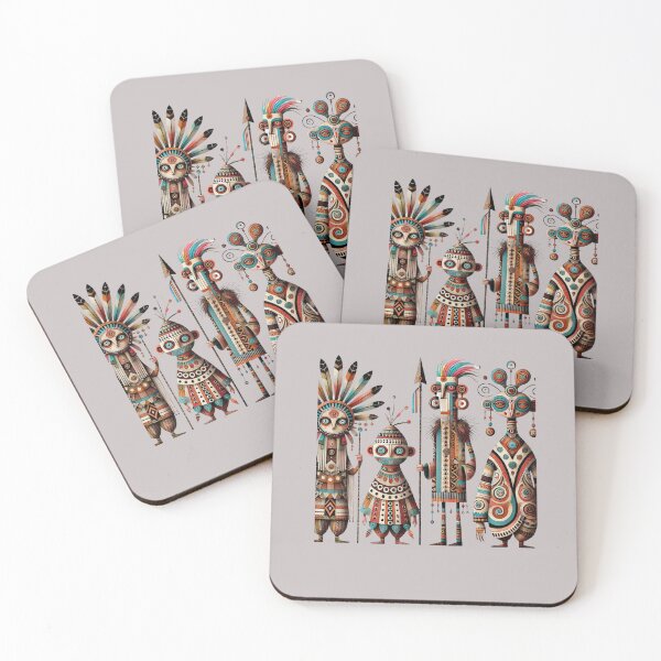 Item preview, Mystic Tribal Guardians – Afro-Indigenous Folk Art Characters designed and sold by Afrocarribe.