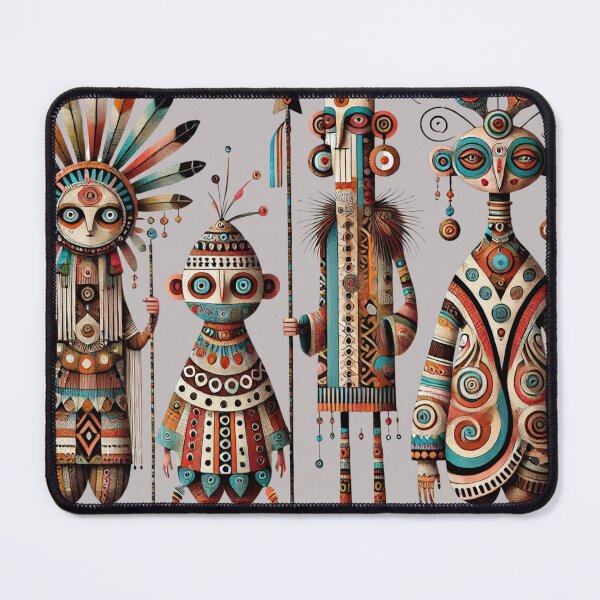 Item preview, Mystic Tribal Guardians – Afro-Indigenous Folk Art Characters designed and sold by Afrocarribe.