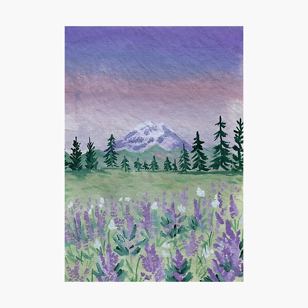 Item preview, Purple Mountain Scenic Landscape designed and sold by SomeChicksArt.