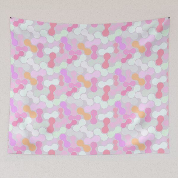 Item preview, Soft Pastel Abstract Shapes Art, Delicate Interconnected Blob Design, Gentle Geometric Cells, Light Fluid Shapes, Calming Interlocking Forms designed and sold by SvitlanaSolo.