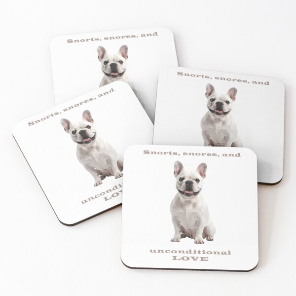 Item preview, White French Bulldog – Snorts, Snores & Unconditional Love designed and sold by Pawtraitvibes.