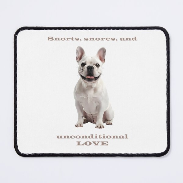 Item preview, White French Bulldog – Snorts, Snores & Unconditional Love designed and sold by Pawtraitvibes.