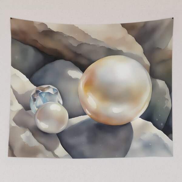 Item preview, Pearls and Crystas on Rocks designed and sold by CalmnessbyChoice.