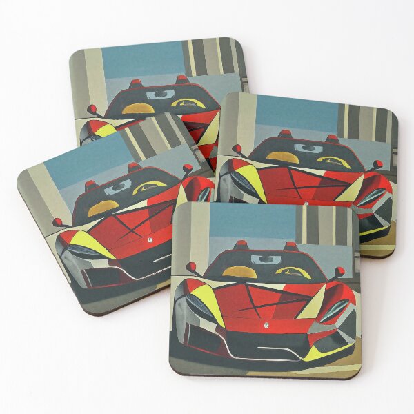 Item preview, Geometric Speed – Abstract Red Supercar in Modern Cubist Style designed and sold by Victor Shadehorn.