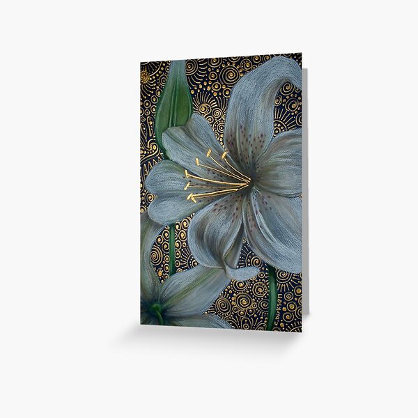 White Tiger Lilies Greeting Card